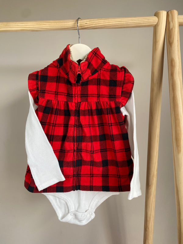 CARTERS Long Sleeve & Vest (24 Months)