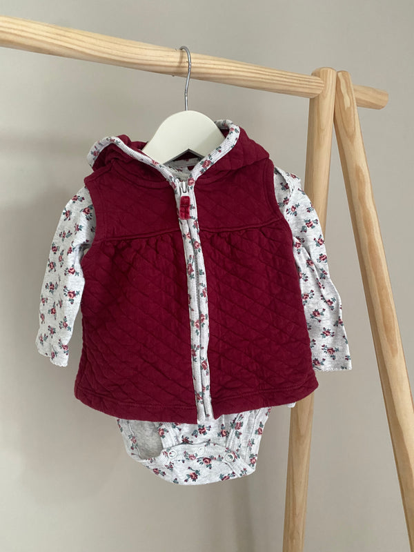 CARTERS Long Sleeve & Vest (6 Months)