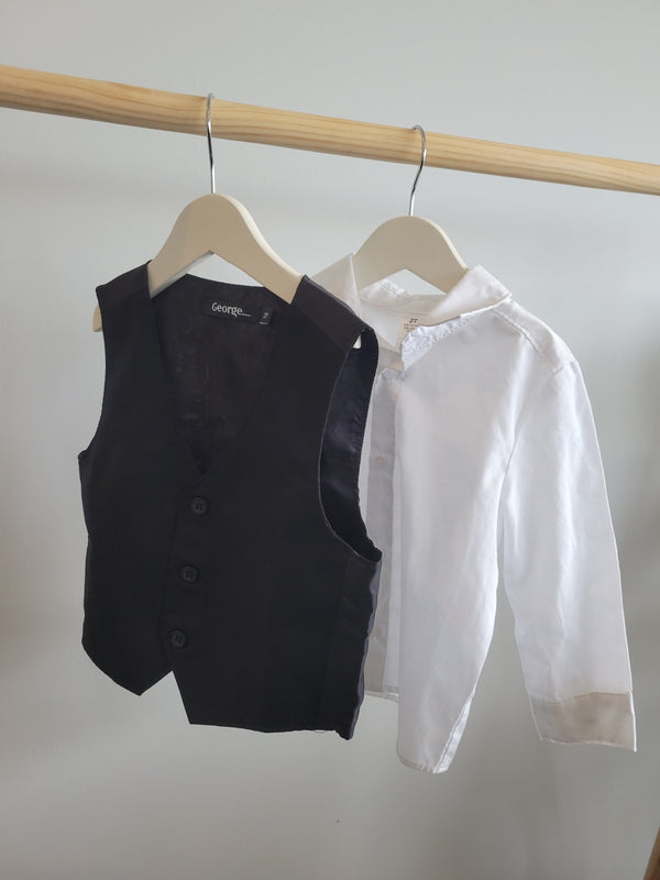 GEORGE Dress Shirt and Vest (2T)