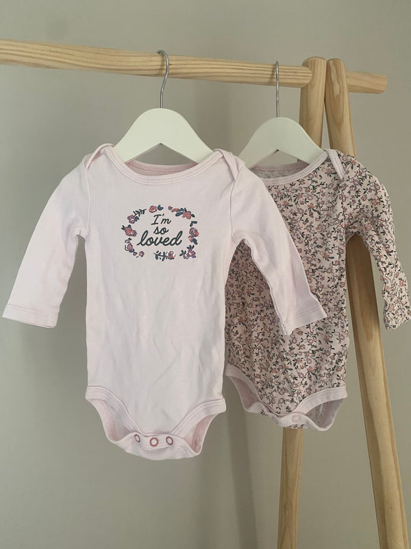 JOE FRESH Two Long Sleeves (0-3 Months)
