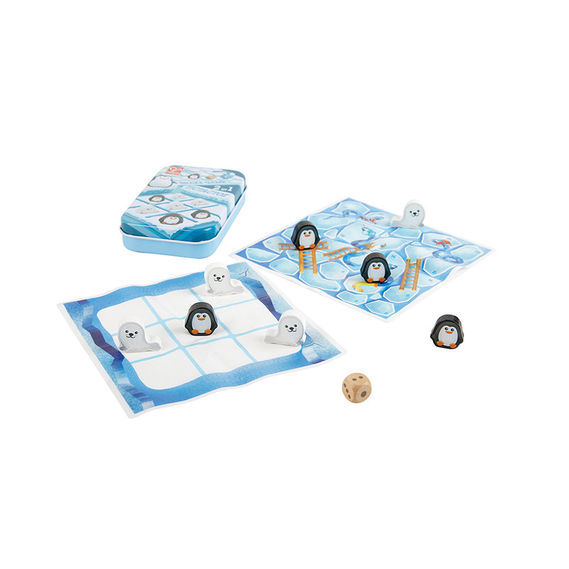 2-IN-1 GAME: SNAKES & LADDERS/TIC-TAC-TOE – HAPE