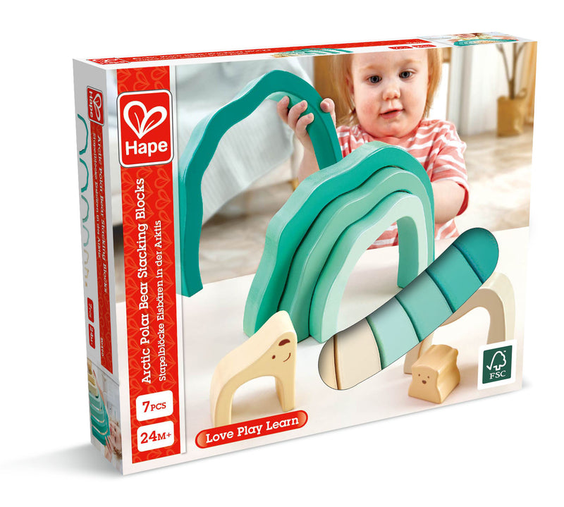 ARCTIC POLAR BEAR STACKING BLOCKS – HAPE