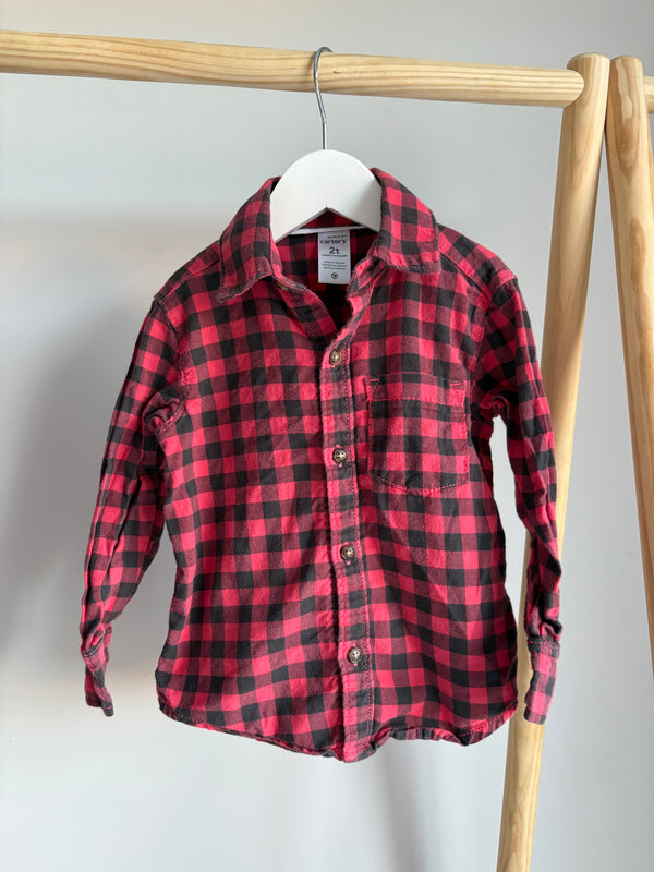 CARTERS Plaid Long Sleeve (2T)
