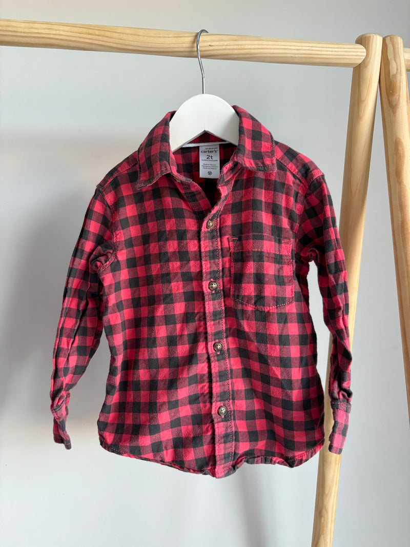 CARTERS Plaid Long Sleeve (2T)