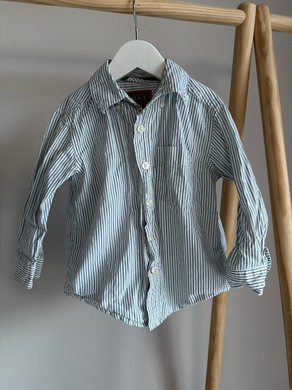 CHILDREN’S PLACE Striped Long Sleeve Dress Shirt (24 Months)