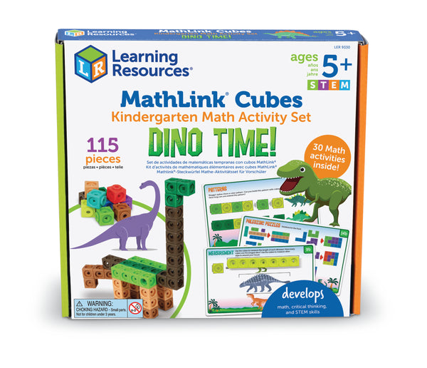MATHLINK KINDERGARTEN MATH ACTIVITY SET -DINO TIME! – LEARNING RESOURCES
