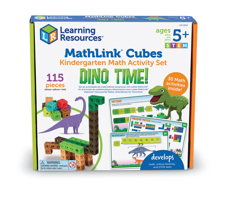 MATHLINK KINDERGARTEN MATH ACTIVITY SET -DINO TIME! – LEARNING RESOURCES