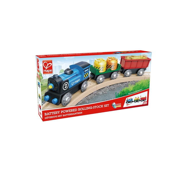 BATTERY POWERED ROLLING-STOCK SET – HAPE