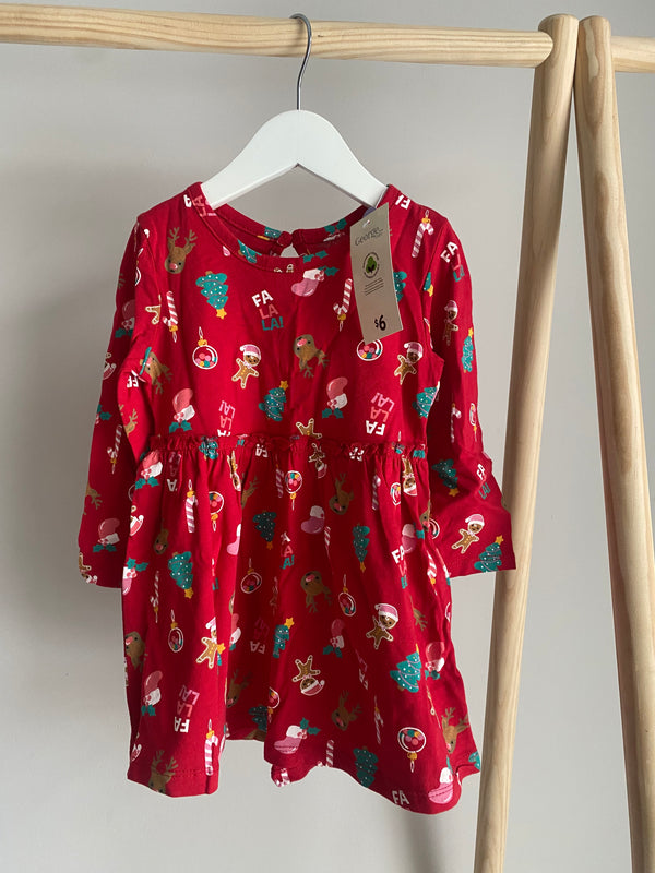 GEORGE Christmas Dress (12-18 Months)
