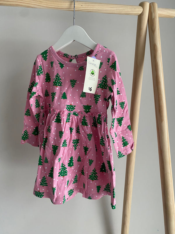GEORGE Christmas Dress (12-18 Months)