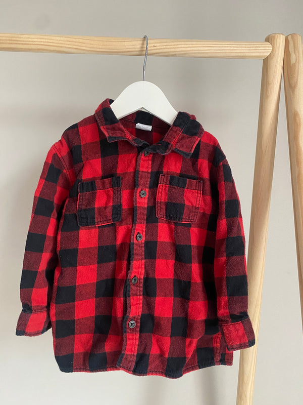 H&M Plaid Button Up Top (18-24 Months)
