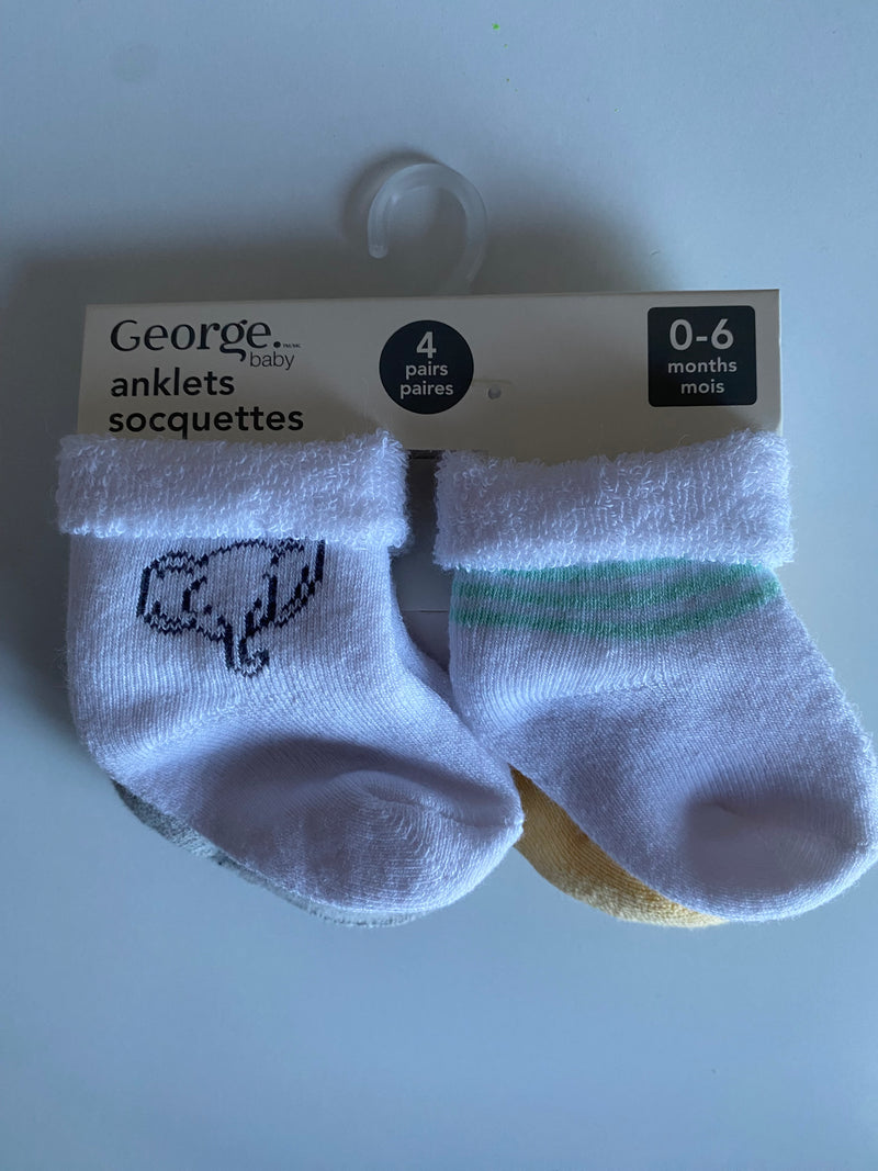 GEORGE Infant Socks (0-6 Months)