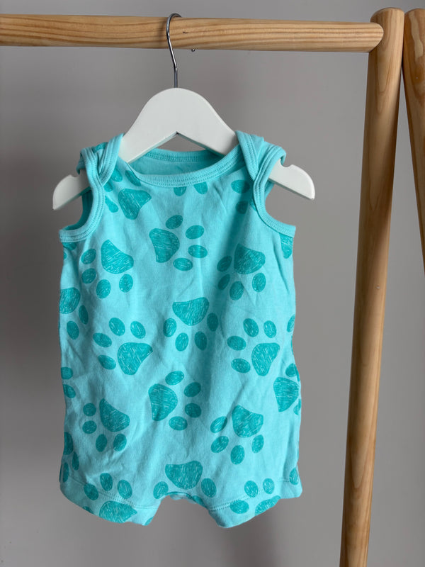 ROCOCO Paw Print Romper (3 Months)