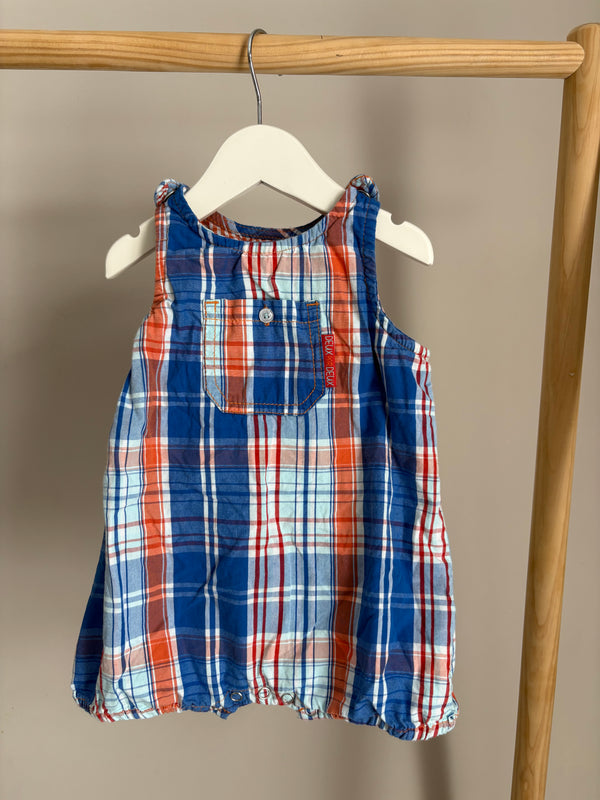 DEUX PAR DEUX Plaid Romper (12 Months)