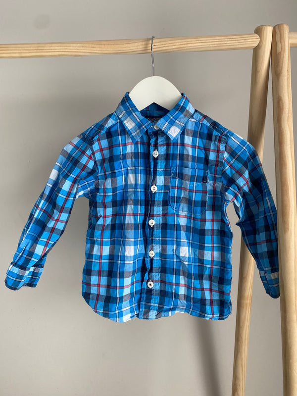 OSH KOSH Plaid Long Sleeve Dress Shirt (3 Years)