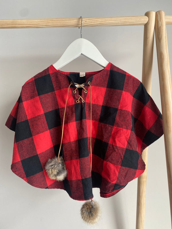 SHEIN Checkered Poncho (4 Years)