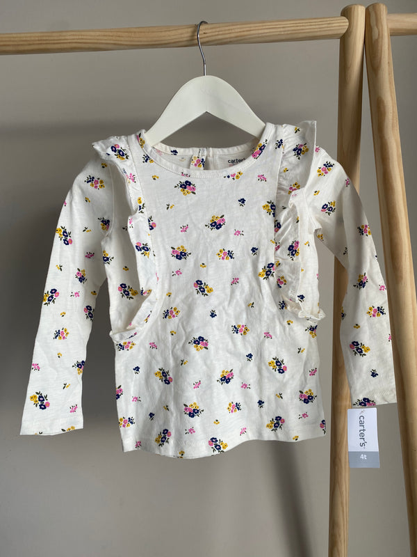 CARTERS Ruffle Trim Long Sleeve (4 Years)