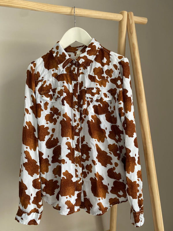 ROPER Long Sleeve Cow Print (14 Years)