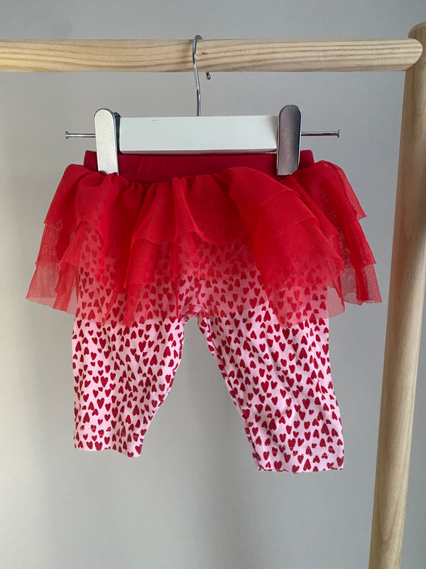CHILD OF MINE Tutu Heart Print Pants (0-3 Months)