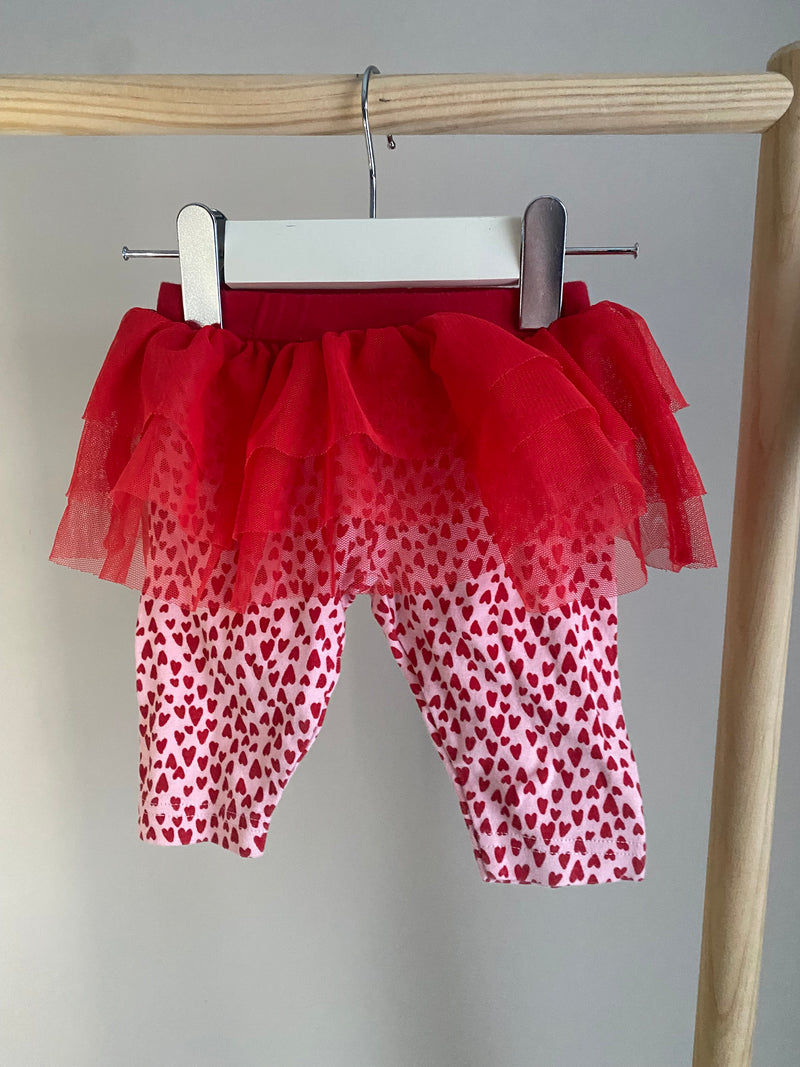 CHILD OF MINE Tutu Heart Print Pants (0-3 Months)