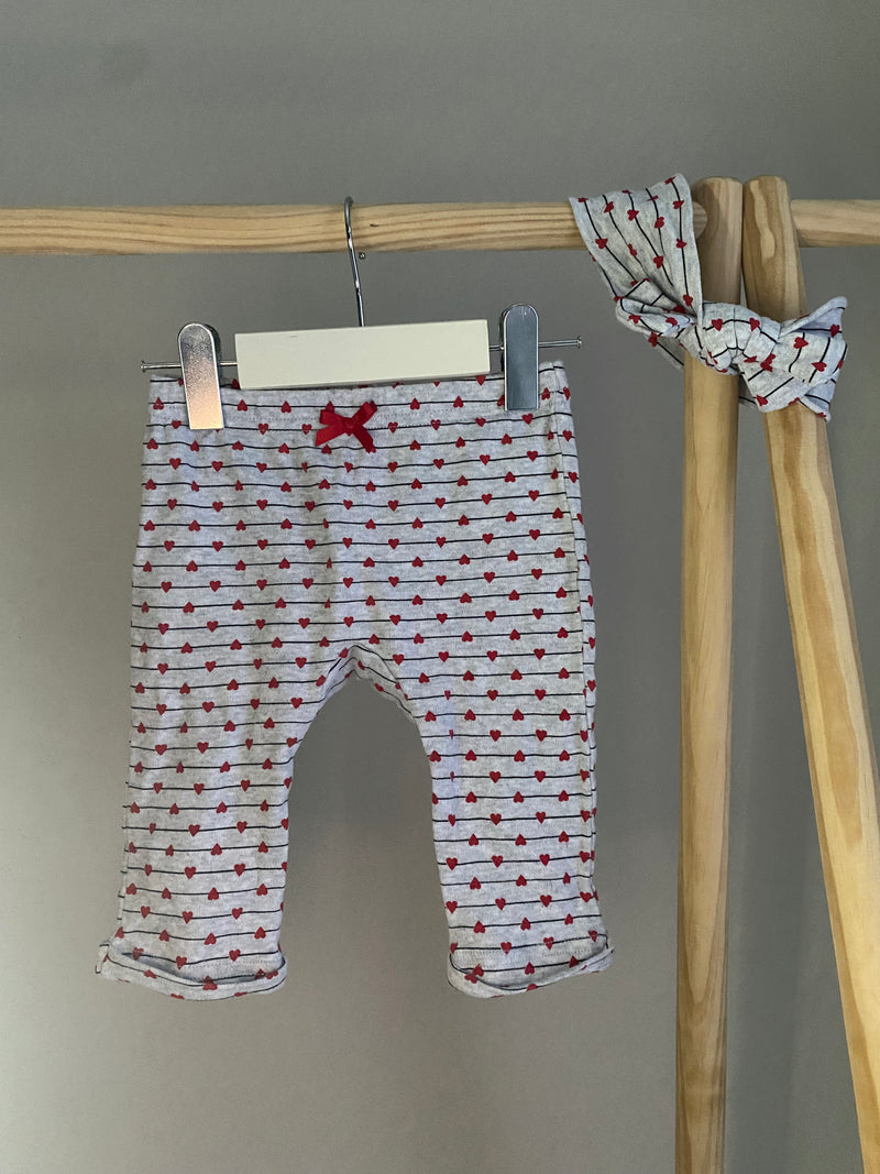 MONKEY BARS Heart Pants & Headband (6-9 Months)