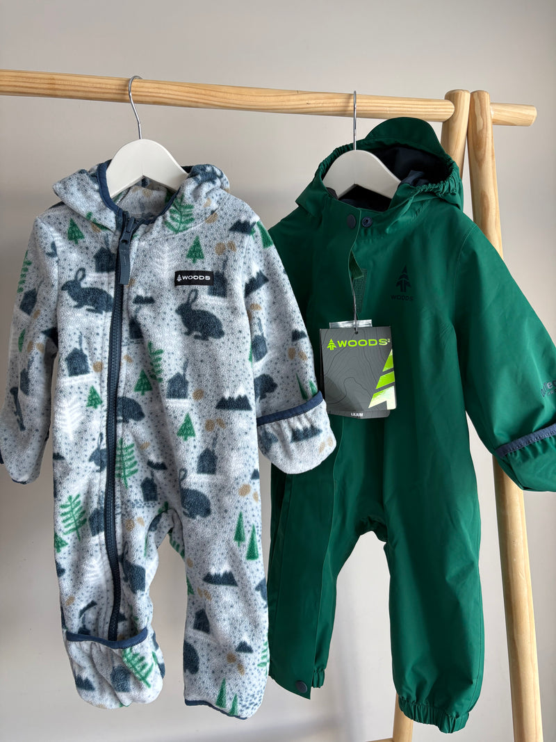 WOODS Fleece removable insert & Rainsuit (3-6 Months)