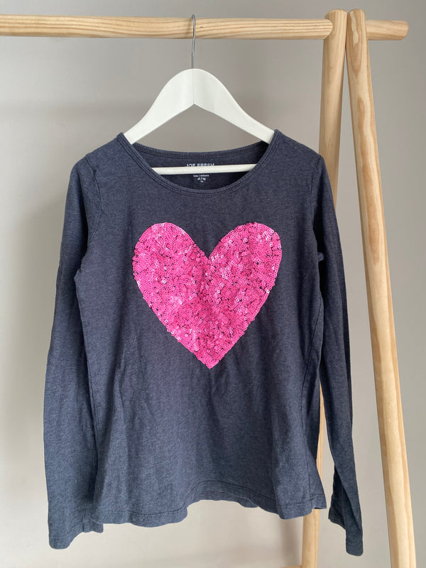 JOE FRESH Sequin Heart Long Sleeve (14 Years)