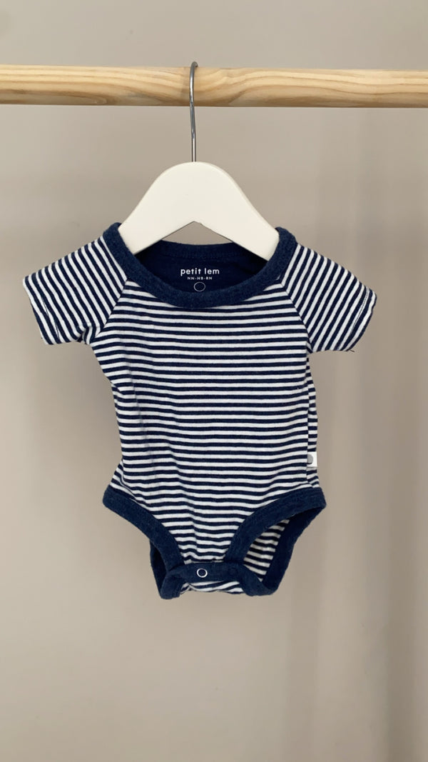 PETIT LEM Striped Onesie (Newborn)