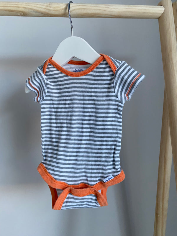 GERBER Striped Onesie (0-3 Months)