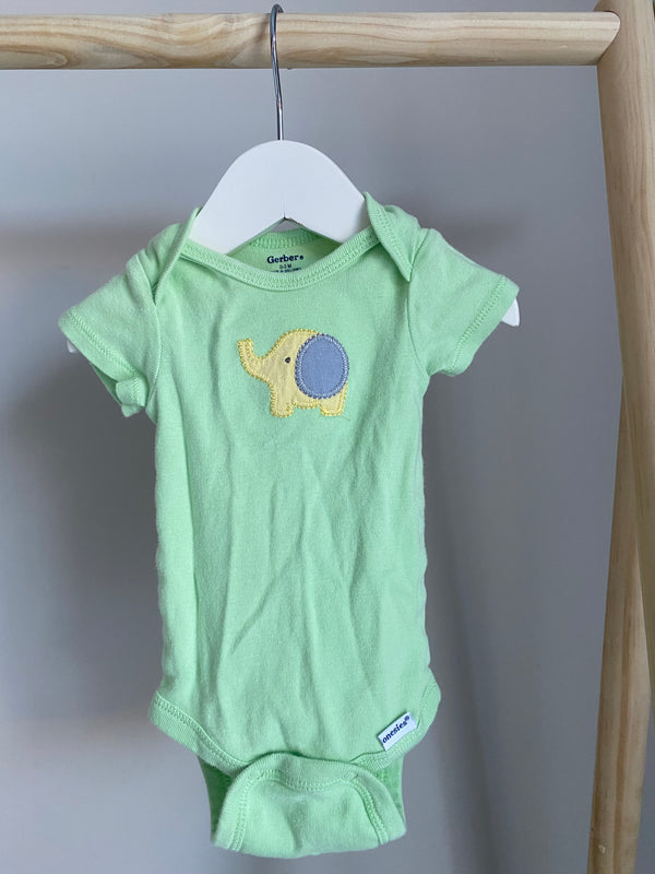 GERBER Elephant Onesie (0-3 Months)