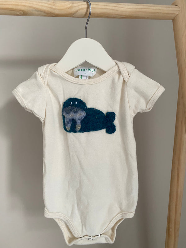 CATE & LEVI Felt Walrus Onesie (3-6 Months)