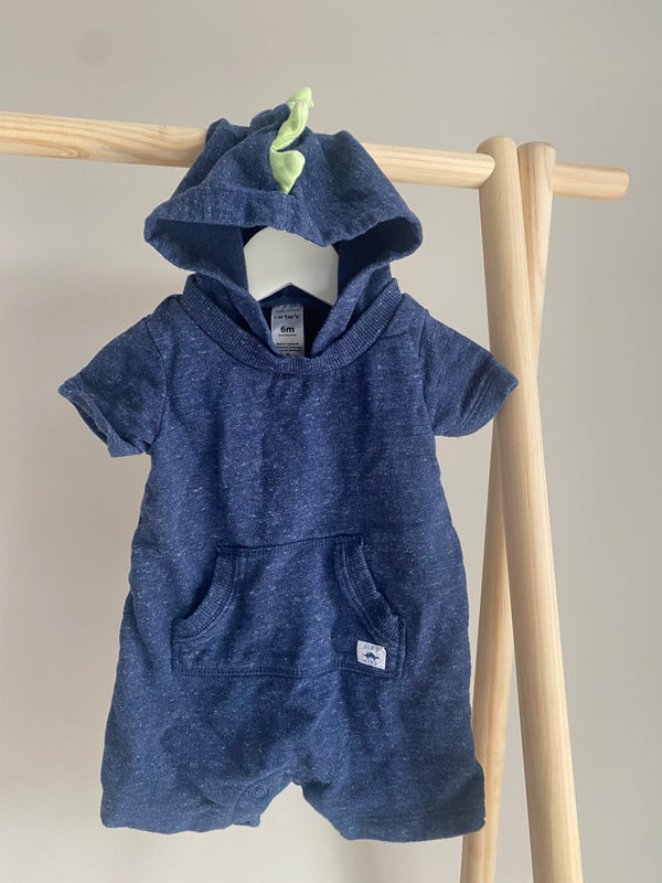 CARTERS Hooded “Dino Mite” Romper (6 Months)