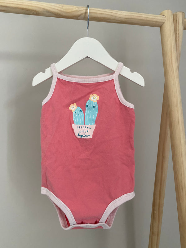 CARTERS “Sister Stick Together” Tank Onesie (9 Months)