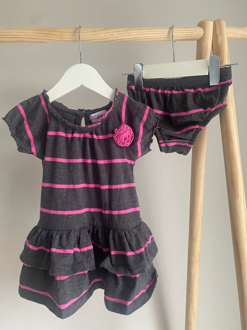 KIDZONE Dress & Bloomer (12 Months)