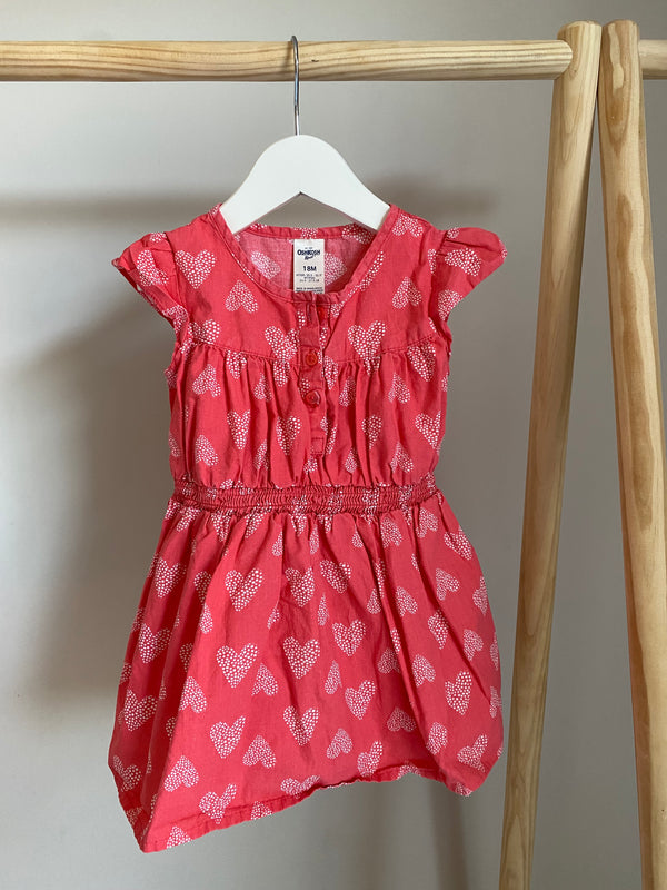 OSH KOSH Heart Pattern Dress (18 Months)