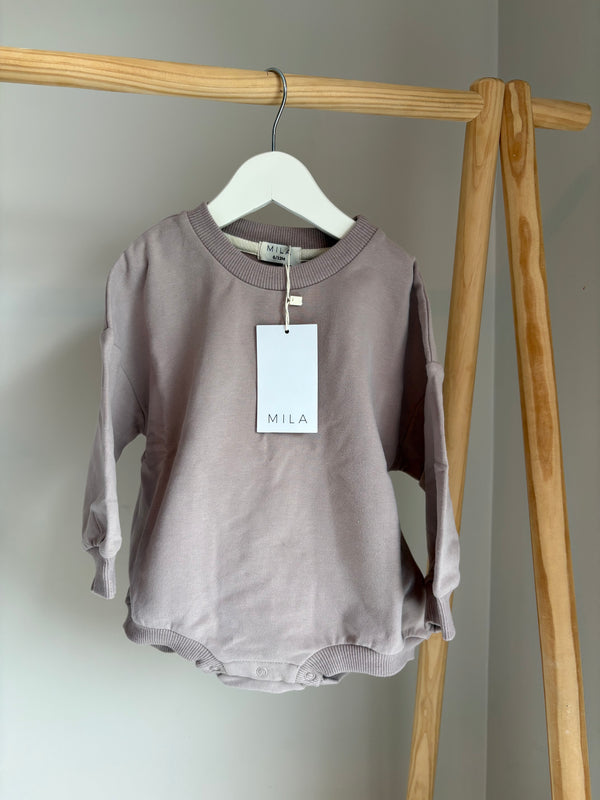 MILA Sweatshirt Bubble Romper (6-12 Months)