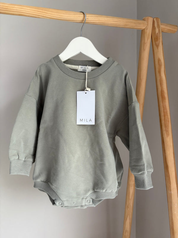 MILA Sweatshirt Bubble Romper (6-12 Months)