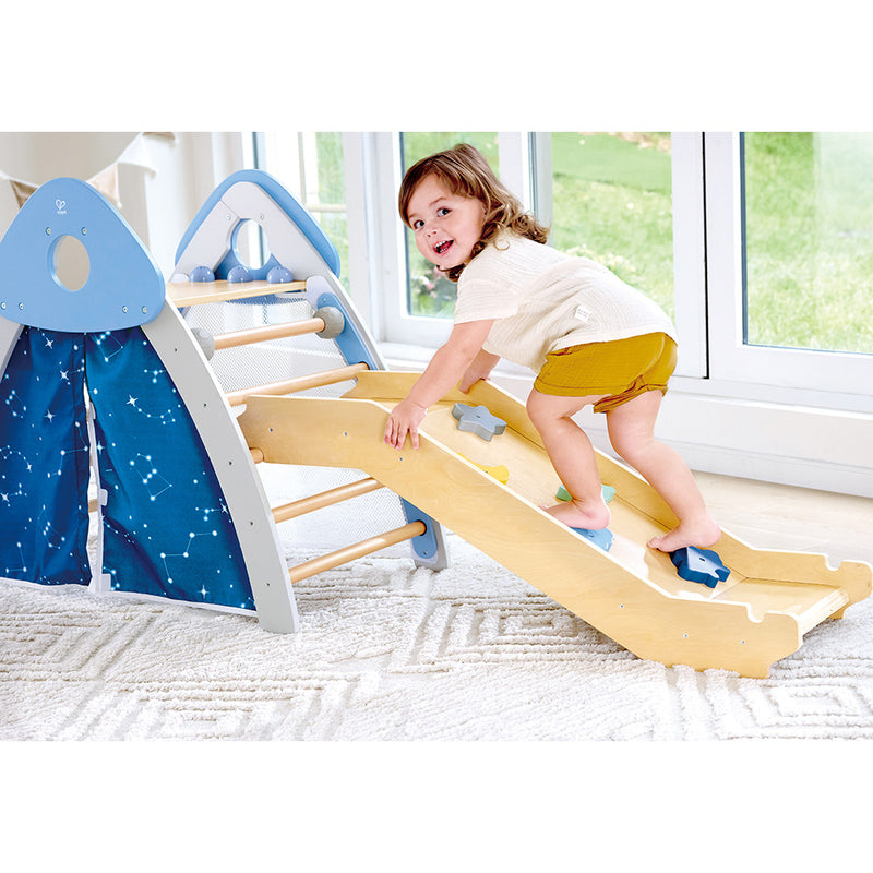 4-IN-1 CLIMB ‘N’ SLIDE GYM SET – HAPE
