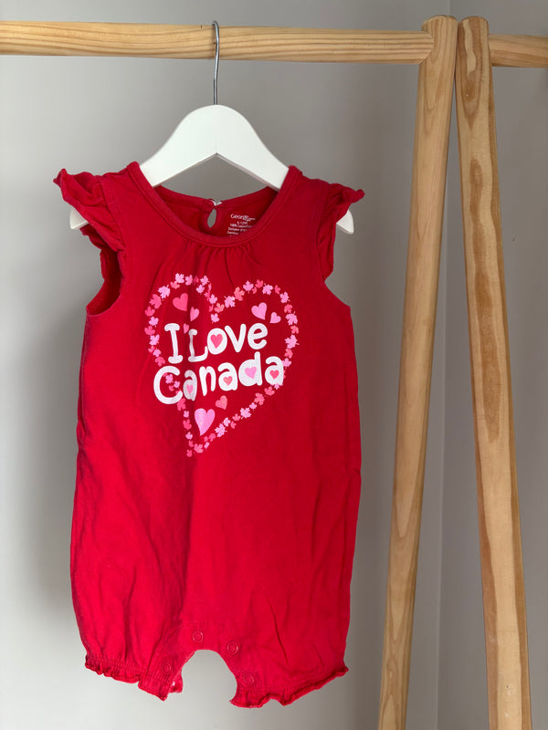 GEORGE Canada Day Romper (6-12 Months)