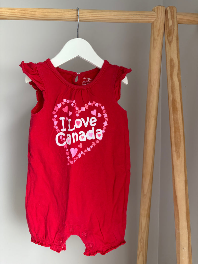 GEORGE Canada Day Romper (6-12 Months)