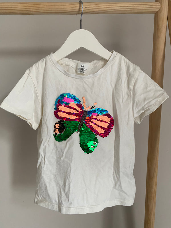 H&M Sequin Butterfly Top (3-4 Years)