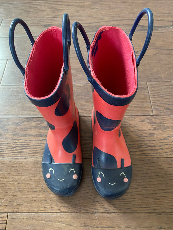 CARTERS Lady Bug Rubber Boots (Size 8)