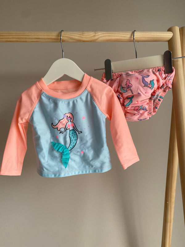 GEORGE Swim Shirt & Swim Diaper (3-6 Months)