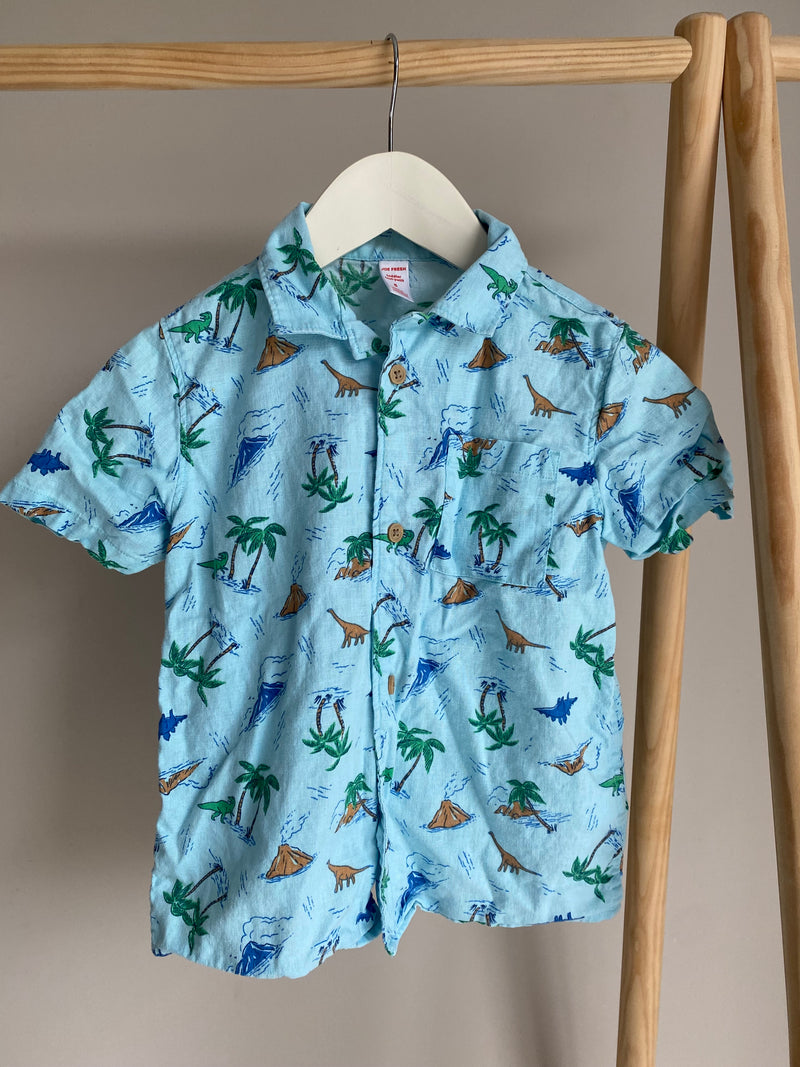 JOE FRESH Button Up Dinosaur Top (5 Years)
