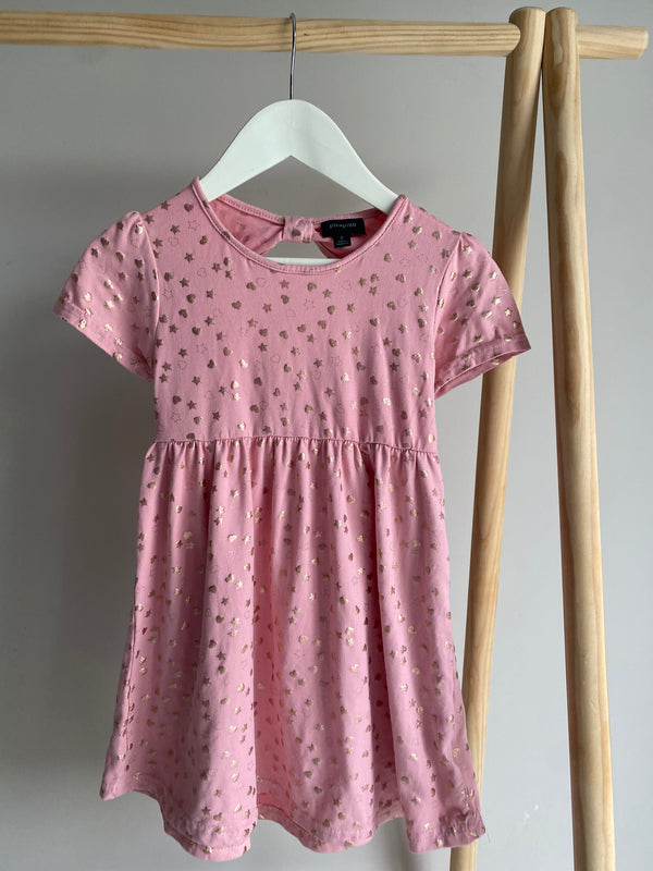 PICAPINO Golden Hearts & Stars Dress (5 Years)