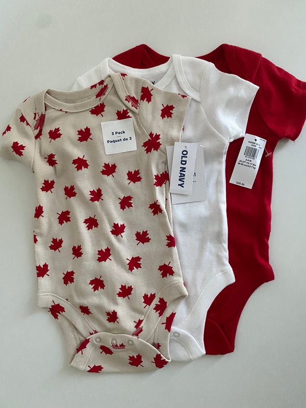 OLD NAVY Canada Day Onesie Set (3-6 Months)